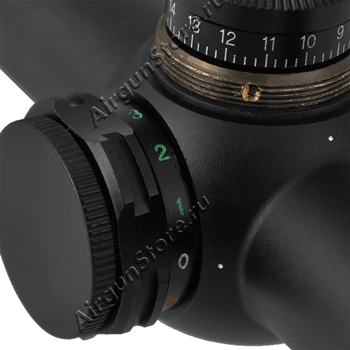 Маховик двухцветной подсветки в прицеле Target Optic 4,5-14x44