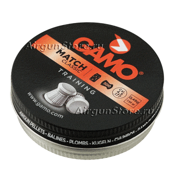 Пули Gamo Match 0,49 гр, 4,5 мм, 500 шт, в жестяной банке