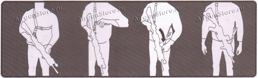 Одноточечный и двухточечный варианты ношения ремня 1-2 точки