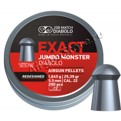 Пули JSB EXACT JUMBO MONSTER Diabolo 1,645g 5,52mm 200шт
