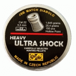 Пули JSB MATCH DIABOLO HEAVY ULTRA SHOCK 1,645g 5,52mm 150шт