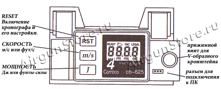 Хронограф Combro CB-625 Mk4, схематичный рисунок.
