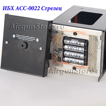 Хронограф ИБХ АСС-0022 работает от 4 батареек АА.