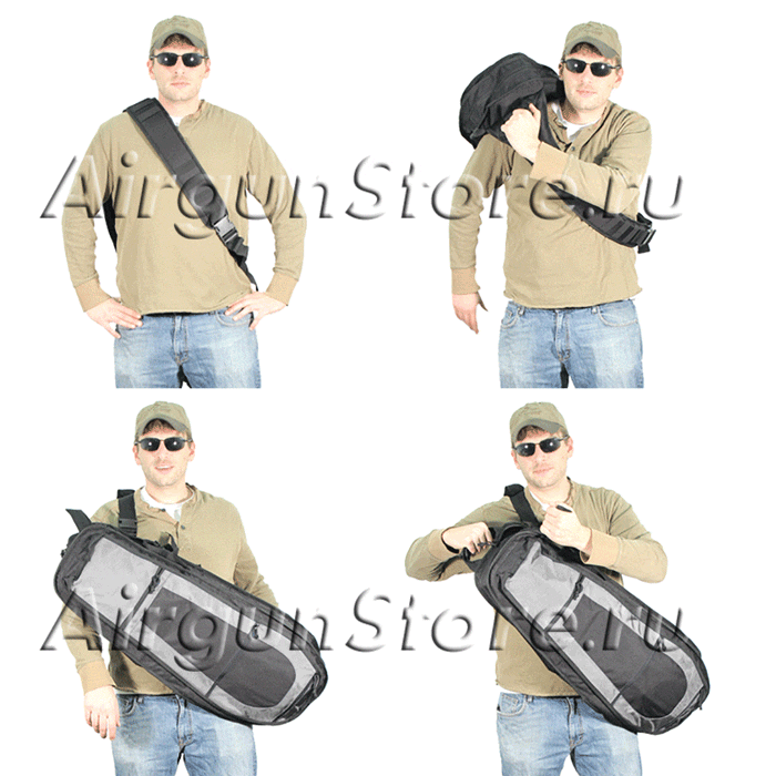 Тактический чехол-рюкзак Leapers, 86 см [PVC-PSP34BG] пример ношения