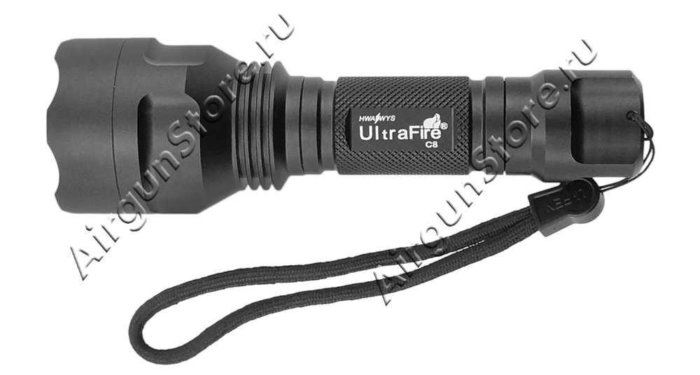 Общая длина фонаря XM-L T6 UltraFire C8 - 142 мм