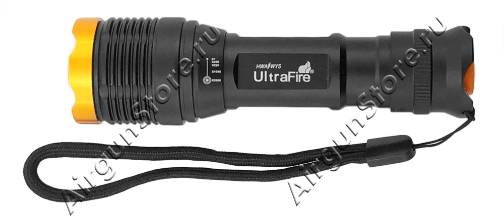  Светодиодный фонарь XM-L T6 UltraFire KC01 имеет длину 124 мм