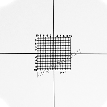 Пристрелочная сетка в коллиматоре Nikko Stirling в форме квадрата 20 х 20