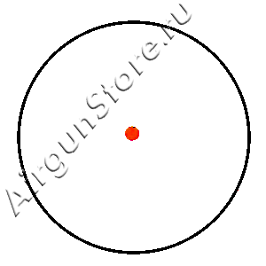Прицельная марка Красная точка в коллиматорном прицеле пилад вомз 1х25
