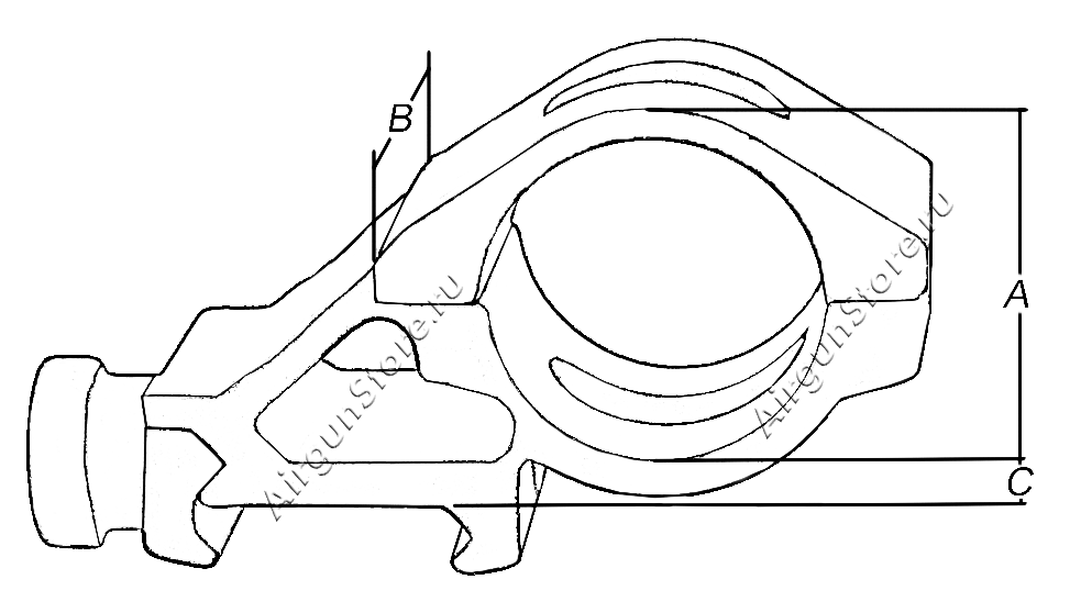 Схематичный чертеж кольца