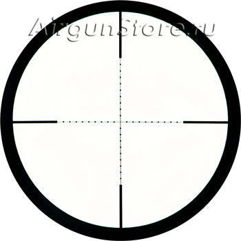 
                Прицельная марка Mil-Dot с девятью точками
                