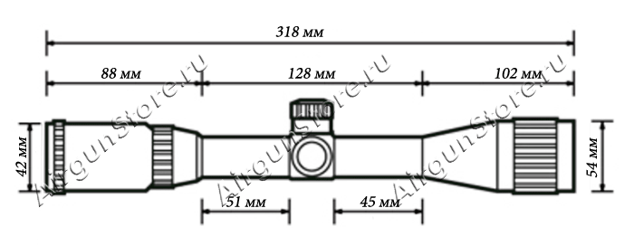 Схема оптического прицела Nikko Stirling MOUNTMASTER 3-9x40 (NMM3940AO)