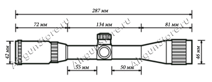 Схема оптического прицела Nikko Stirling MOUNTMASTER 4x32 (NMM432AO):