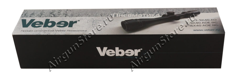 Упаковка прицела Veber Пневматика 3-9x40 AO