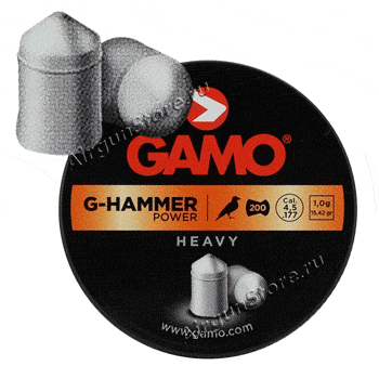 Пули Gamo G-HAMMER 1,0 гр 4,5 мм 200 шт