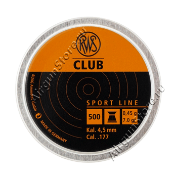 Пули RWS CLUB 0,45g 4,5mm 500шт