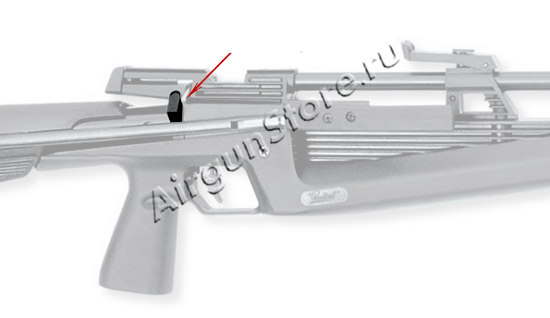 Пример установки кольца автоматического предохранителя на пневматическую винтовку MP-60: