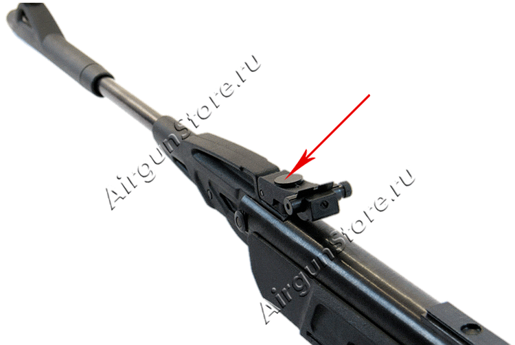 Место установки винта регулировки прицела на винтовке MP-512