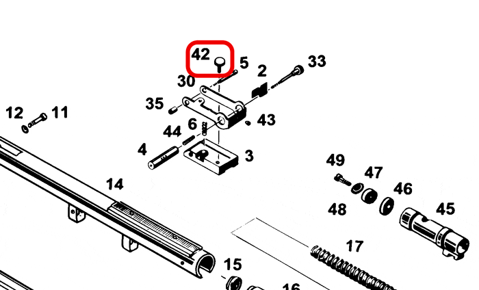 Взрыв-схема винтовки MP-512, детально